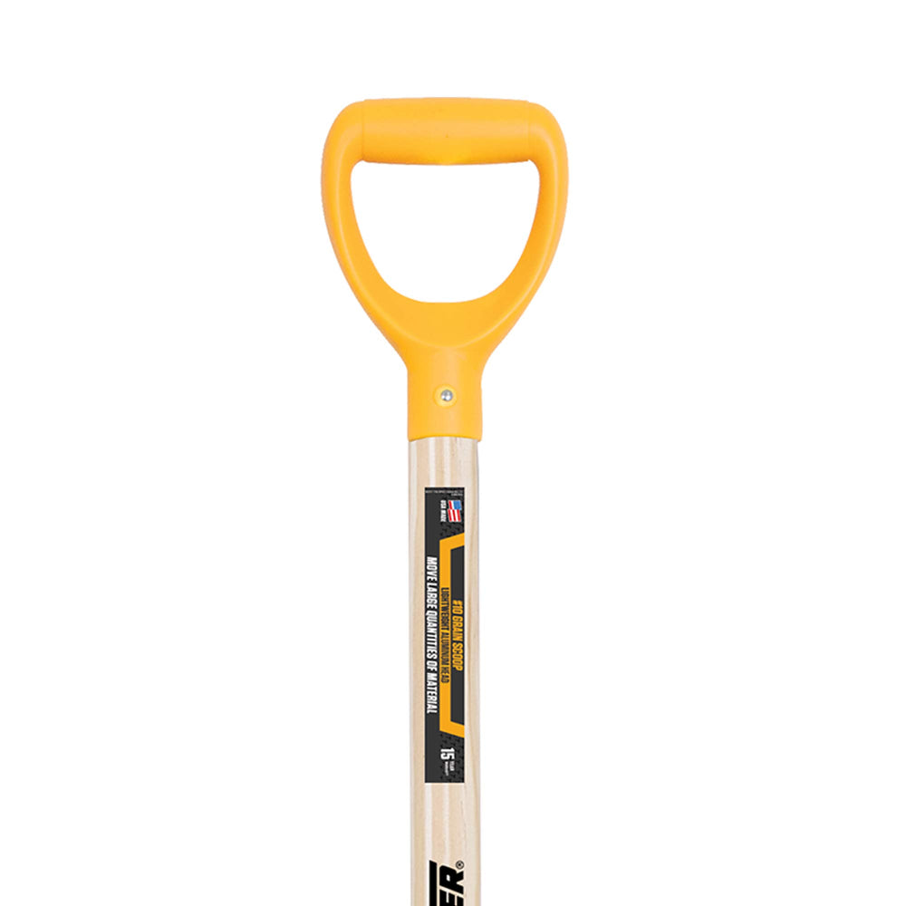 True Temper blade detail highlighting aluminum edge for rust-resistant durability