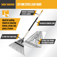 True Temper close-up of steel tines demonstrating durable flexibility