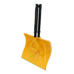 True Temper folded shovel stored in car trunk for emergency readiness