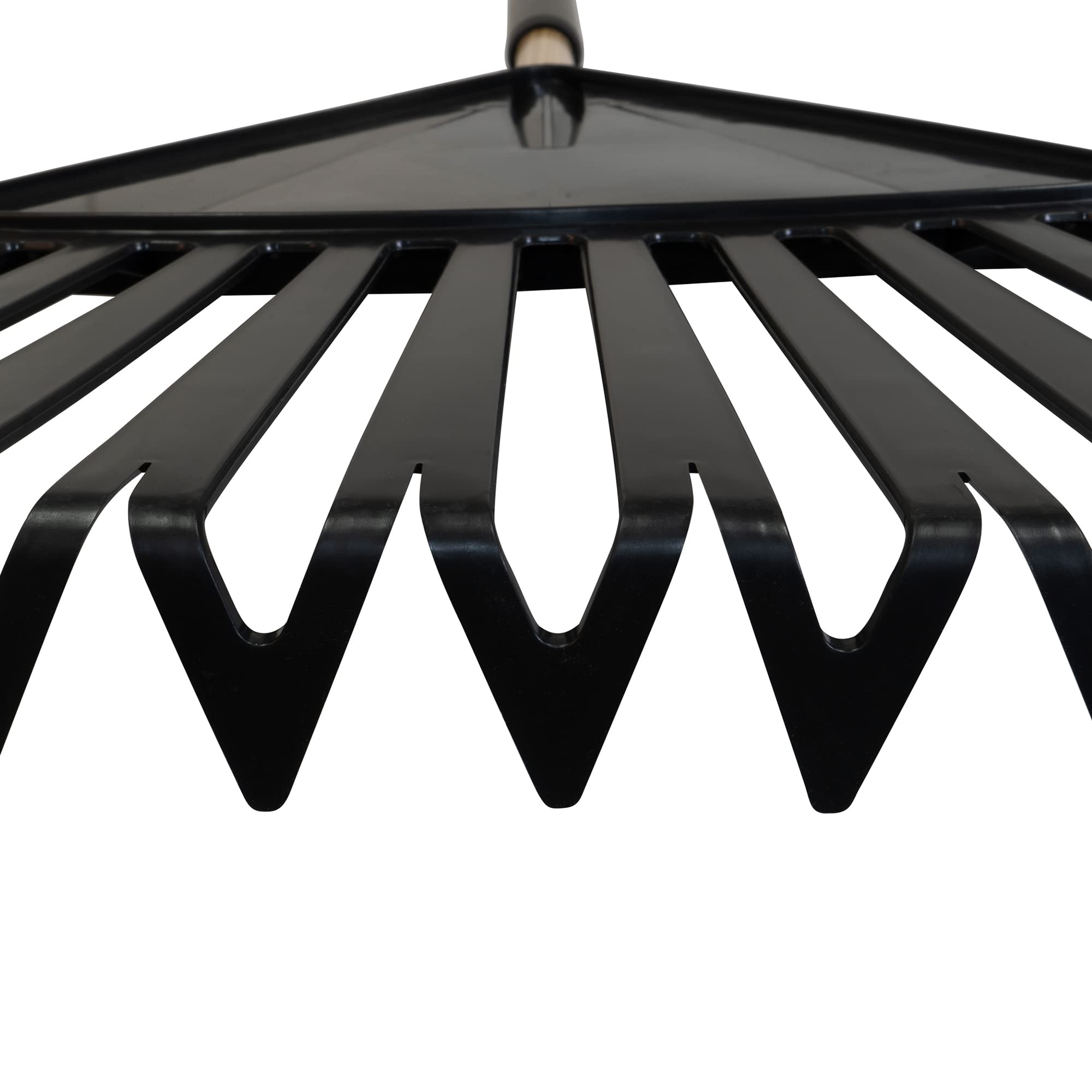 True Temper full-length rake showing balanced hardwood and steel handle