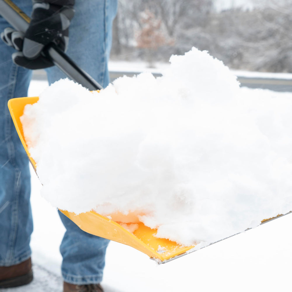 True Temper shovel beside backpack showing compact portable size