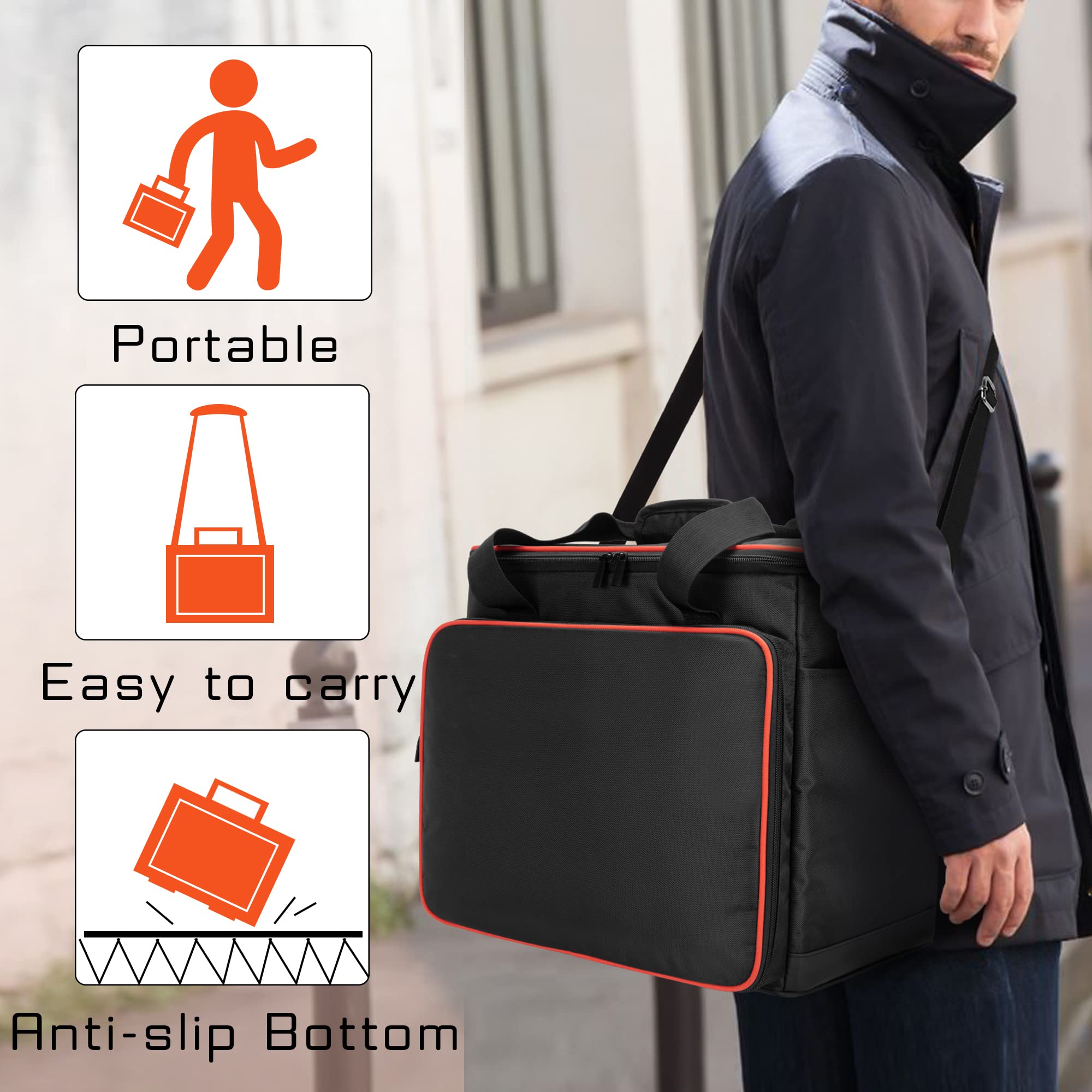 Trunab multiple pocket storage organizing cables, chargers, and small accessories