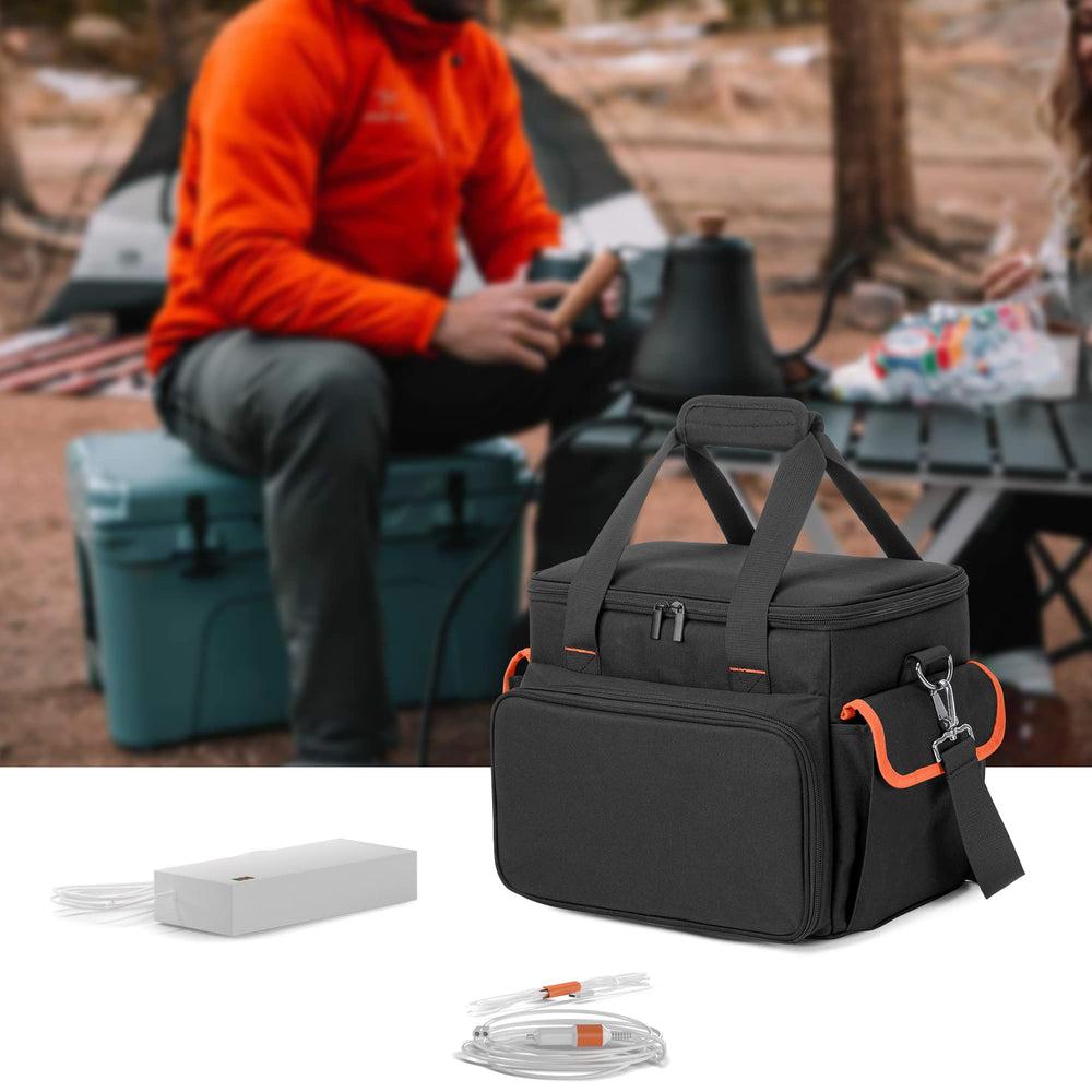 Trunab side pocket storing cables and adapters for quick organized access
