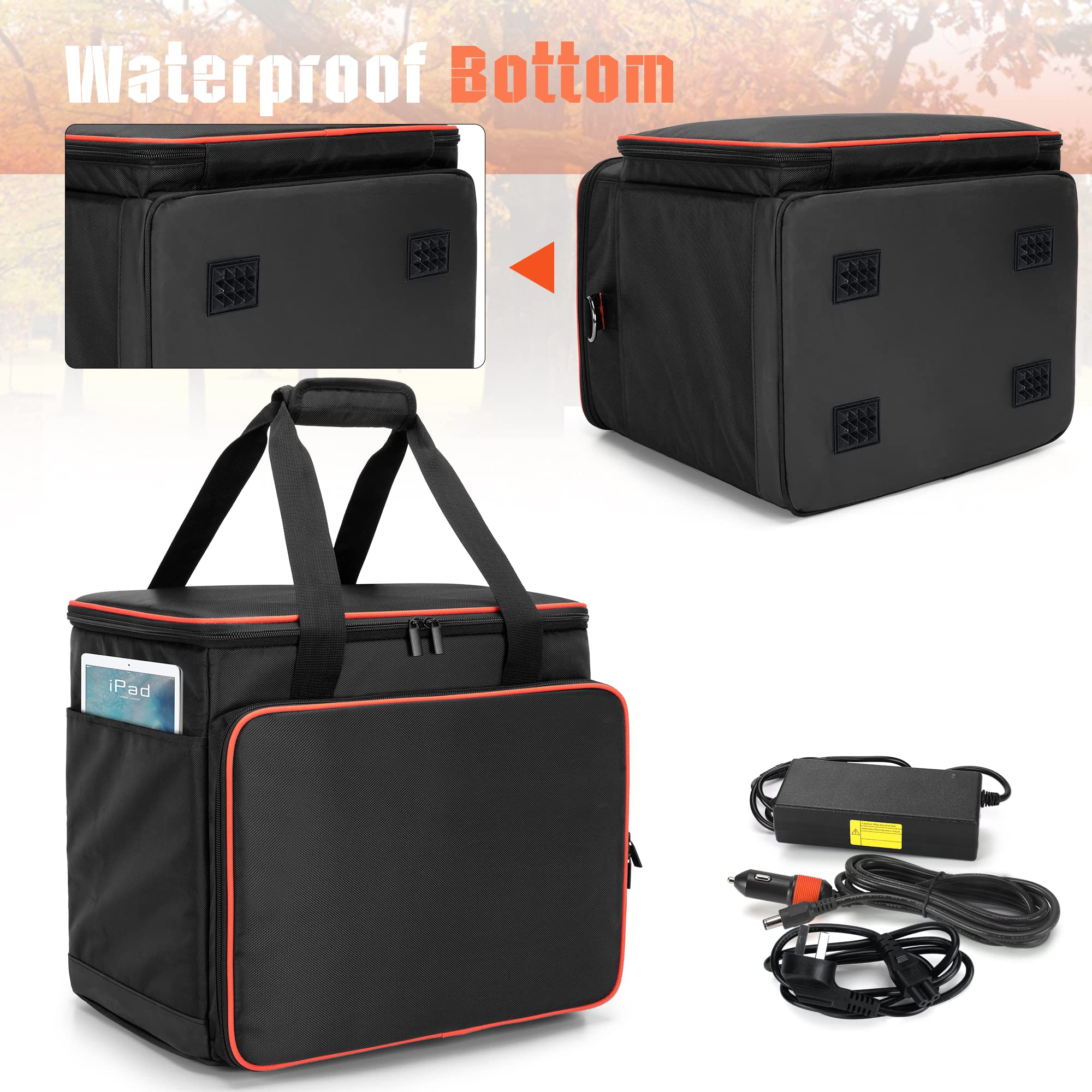 Trunab next to backpack showing compact scale and convenient portability