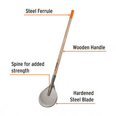 Truper coa hoe handle and ferrule for strong connection and better leverage