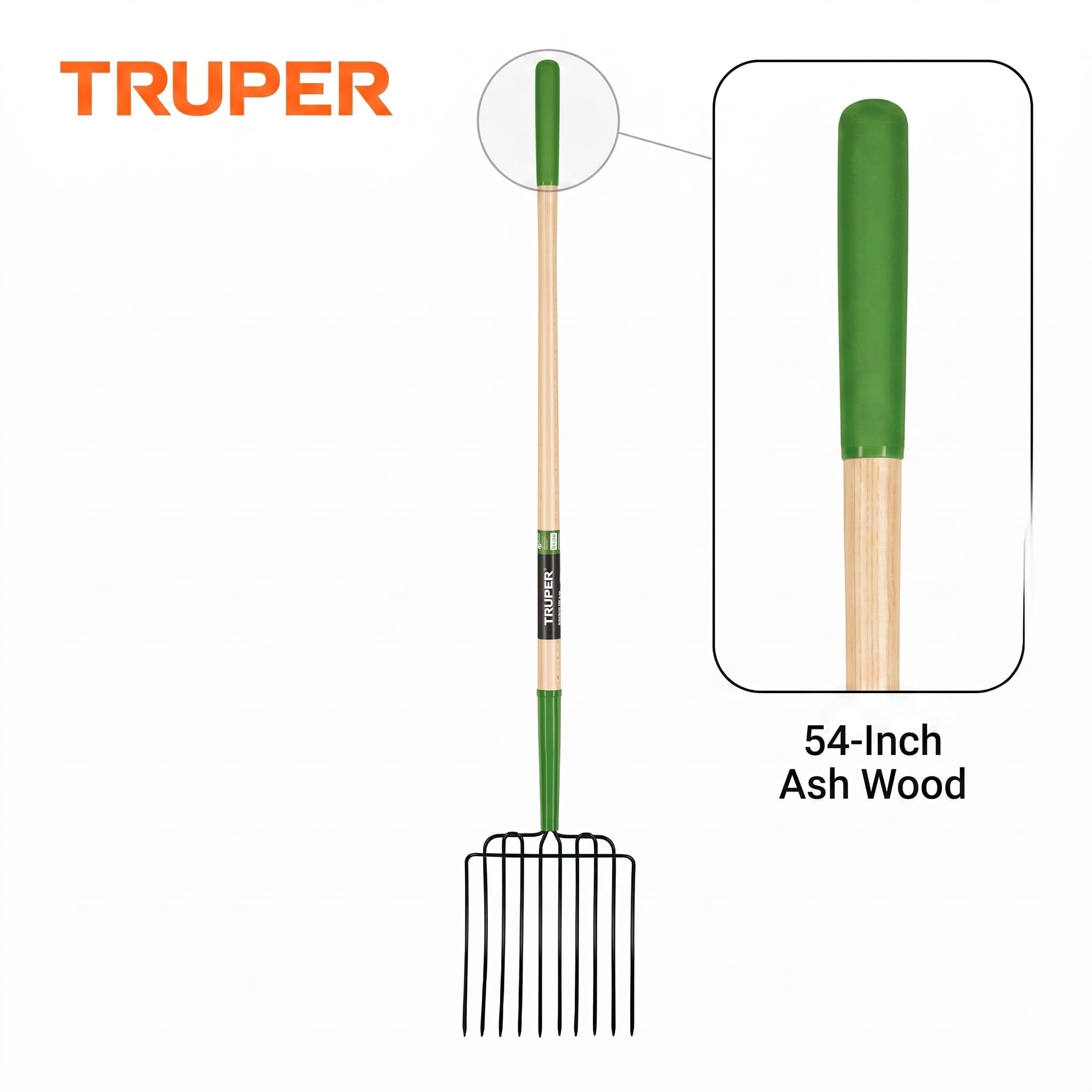 Truper fork in use cleaning a stall demonstrating faster, lower-waste bedding removal