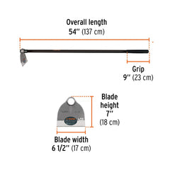 Truper forged steel head close-up showing durable edge for long-lasting use