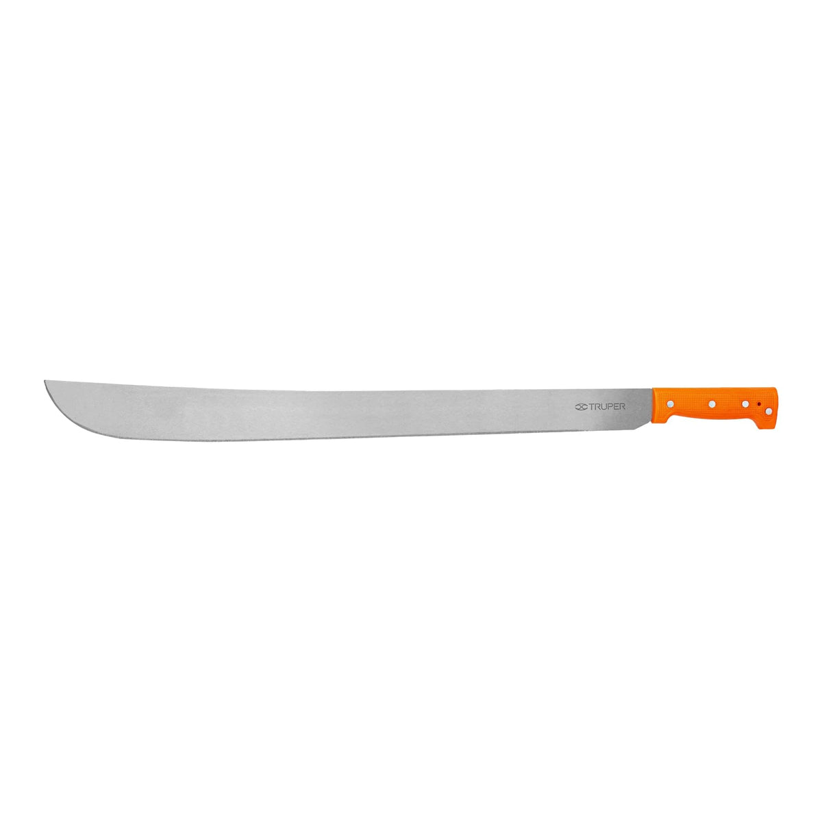 Truper machete front view showing full 26-inch blade and visible cutting reach
