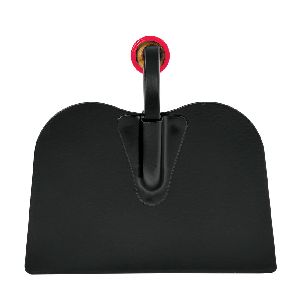 Truper close-up of 6-inch steel head highlighting durable cutting edge