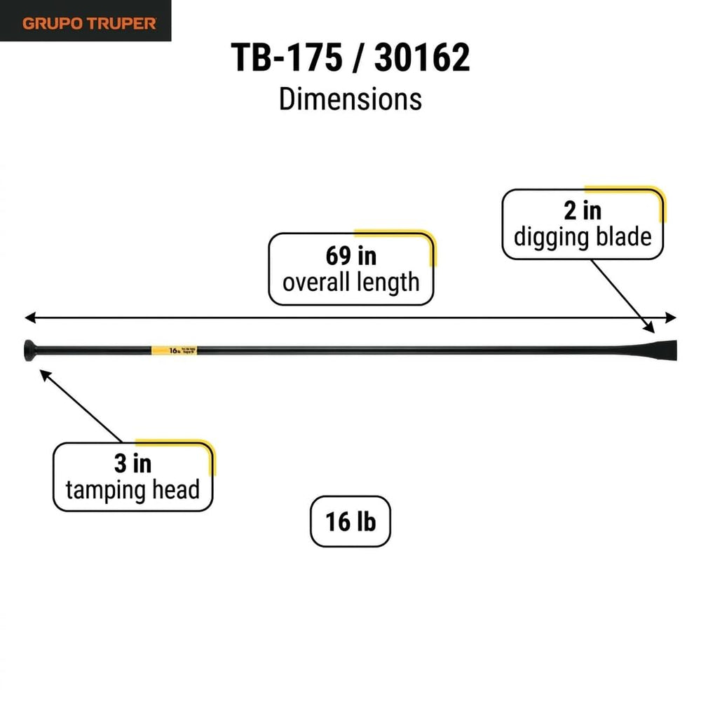 Truper close-up of chisel and flat head highlighting drop-forged strength and reliable performance