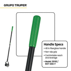 Truper edger cutting a lawn edge along sidewalk for clean border results