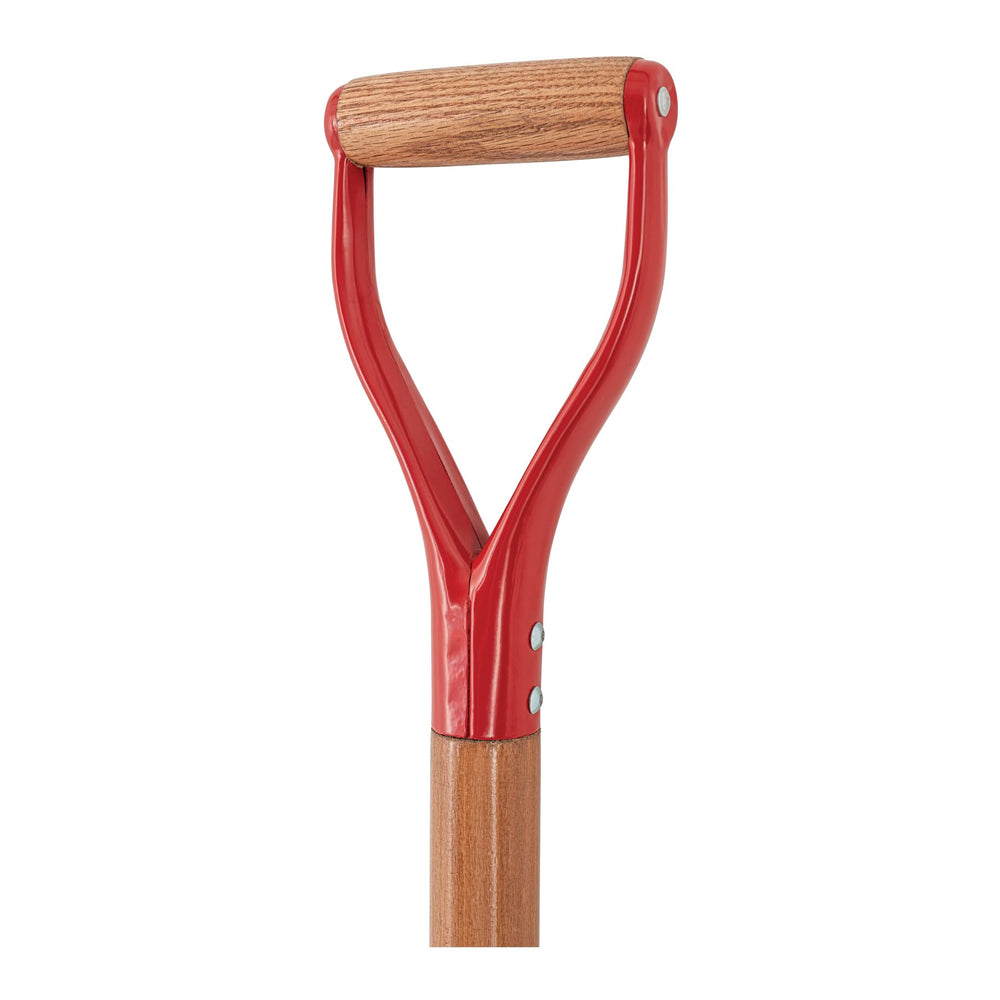 Truper fork size scale comparison with ruler to show 30-inch handle and 7-inch head