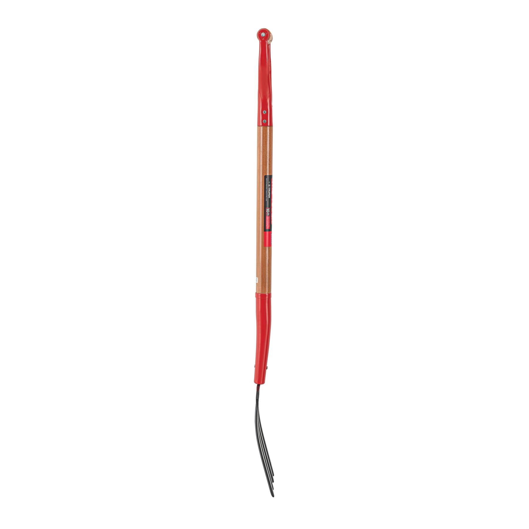 Truper steel head close-up highlighting durable tines and strength for tough soil work