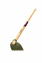 Truper Tru Pro forged eye hoe front view showing durable head and long ash handle for professional use
