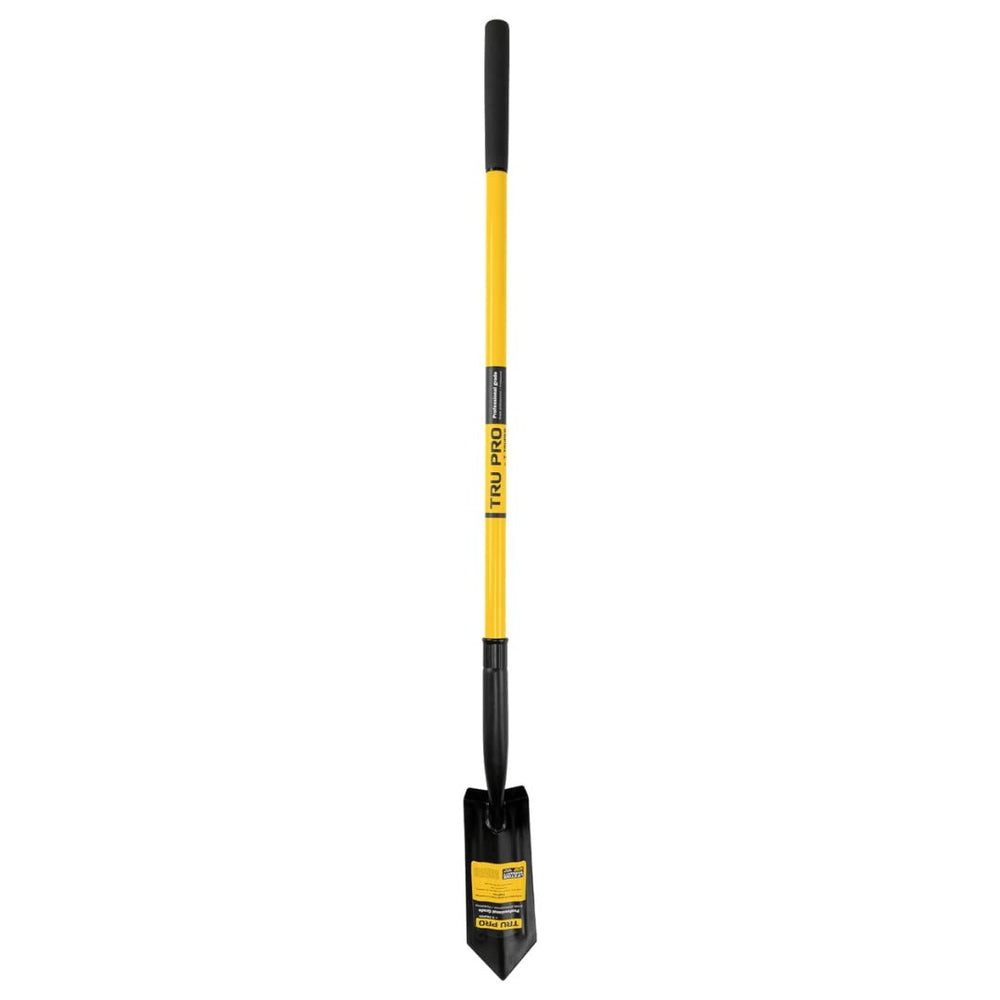 Truper TruPro trenching shovel front view showing full tool and balance