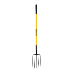 Truper TruPro manure fork front view showing five tines and handle for easier lifting
