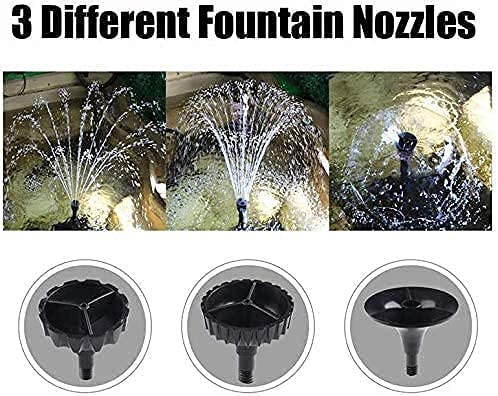 TRUPOW three fountain nozzles and 9W lamp displayed for versatile aesthetics