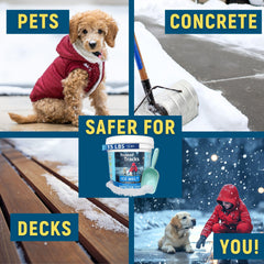 Trusted Tracks treated sidewalk with improved traction, highlights pet-safe surface benefit