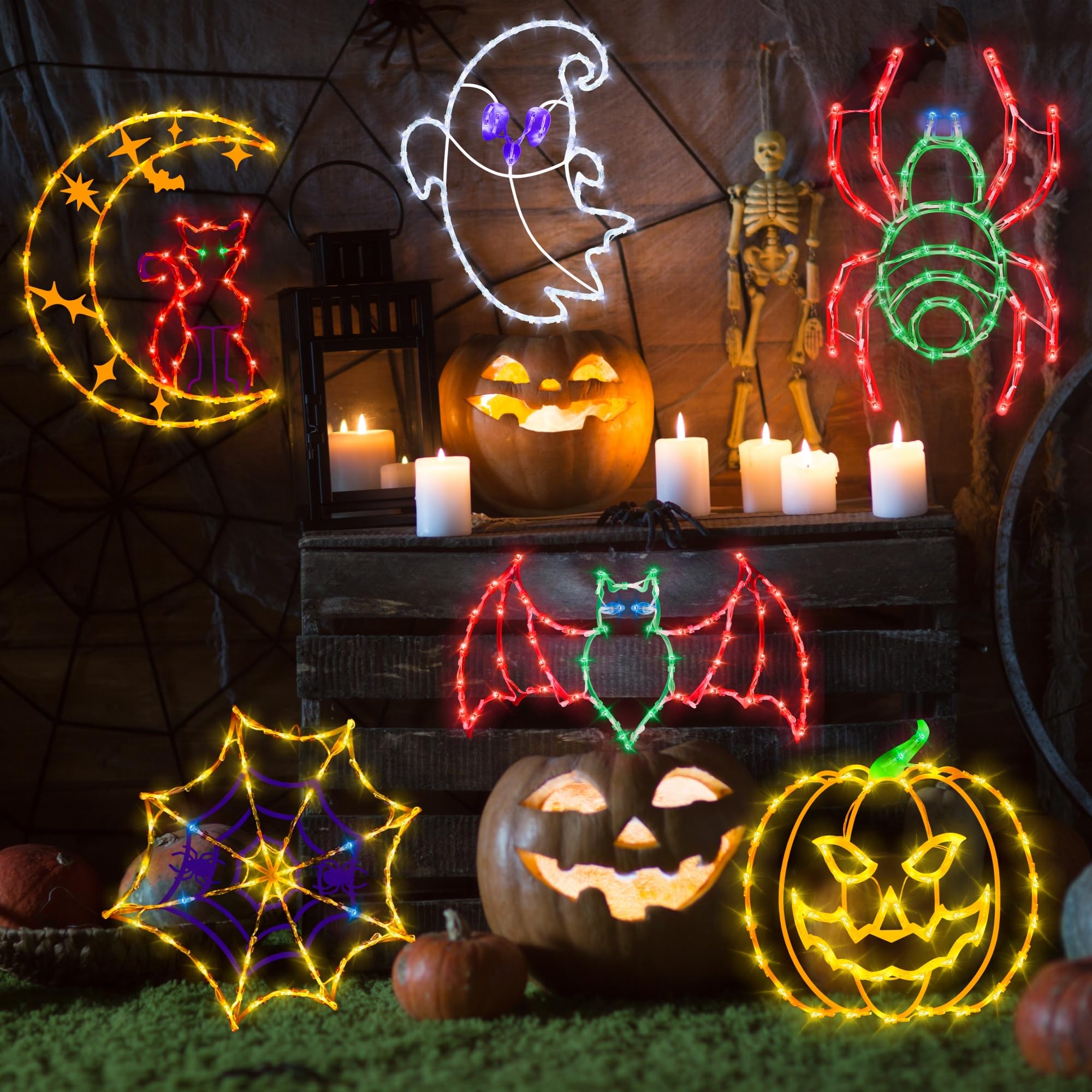 TRWYMZ bat silhouette lit at night adding dramatic outdoor ambiance and visual contrast