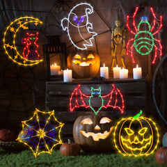 TRWYMZ bat silhouette lit at night adding dramatic outdoor ambiance and visual contrast