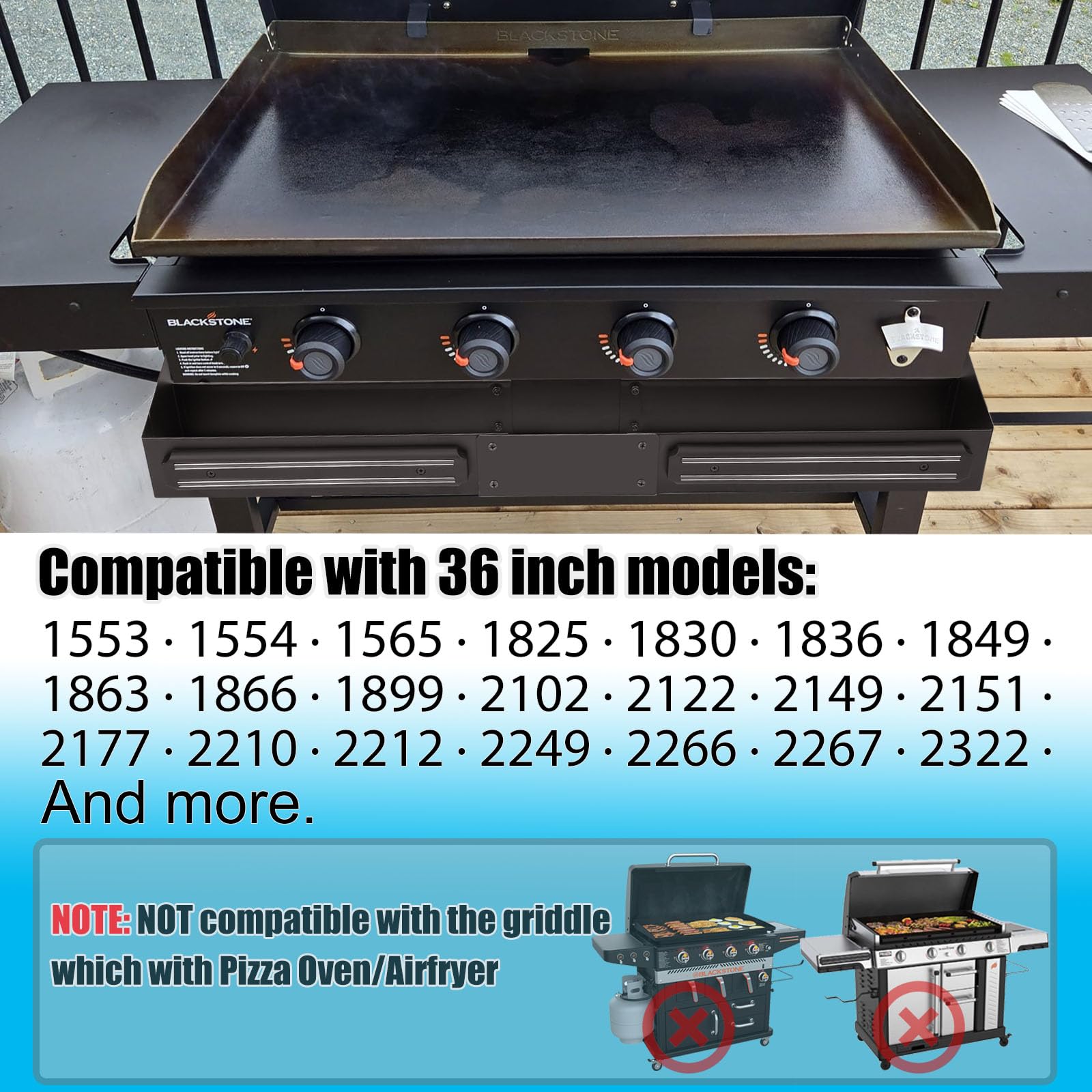 Trybuy front caddy in outdoor cooking scene improving workflow at griddle