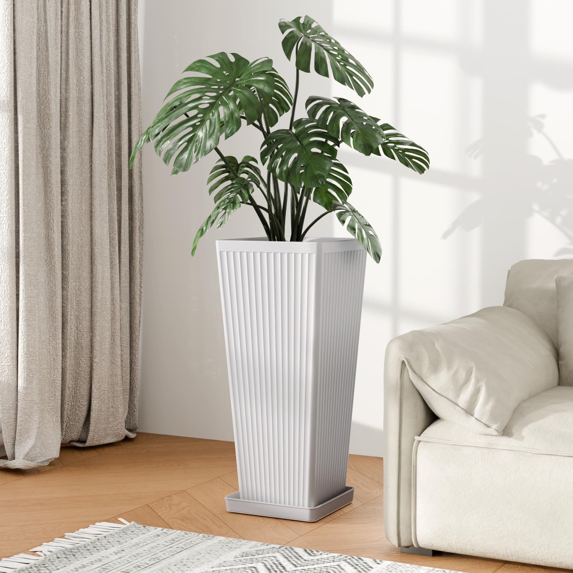 Trygoal planter underside view showing stable footing for anti-tipping benefit