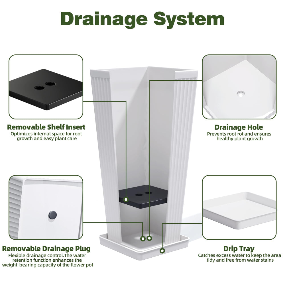 Trygoal drainage hole with rubber plug visible for flexible moisture control
