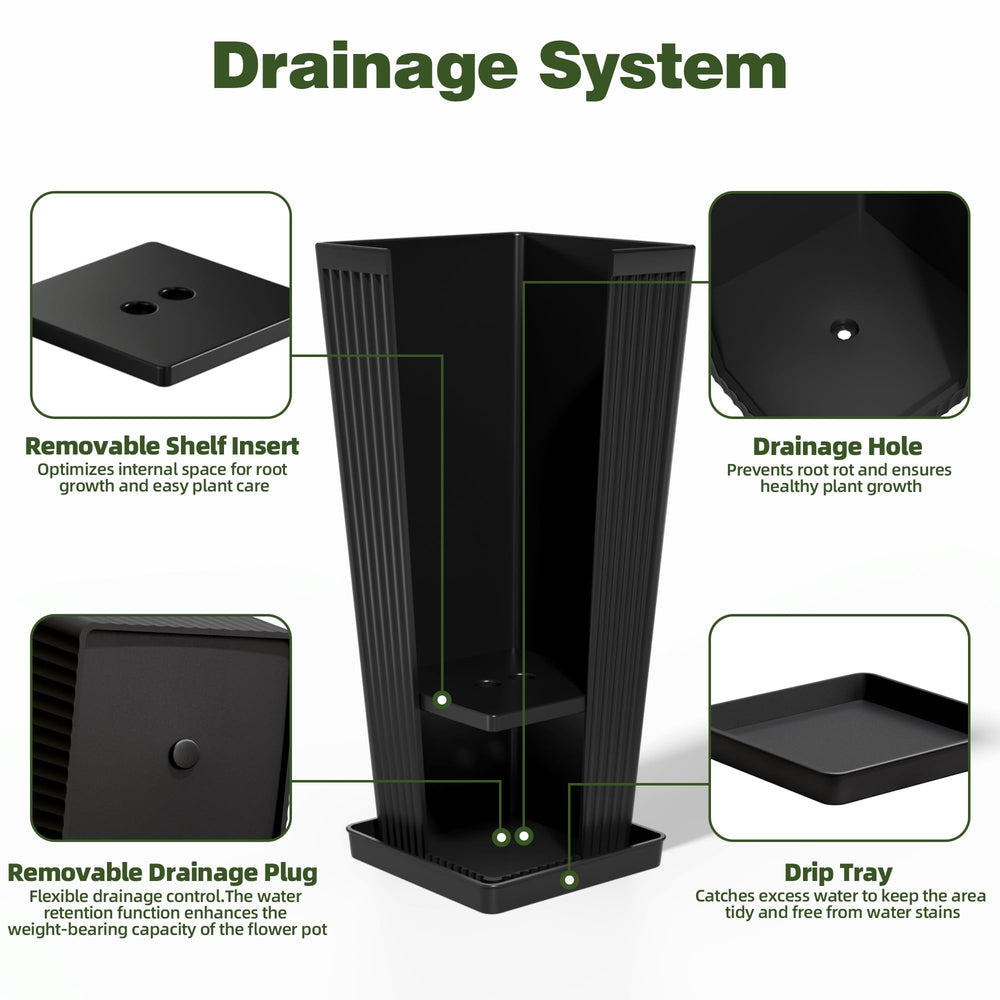 Trygoal drainage plug and detachable tray detail for precise moisture control