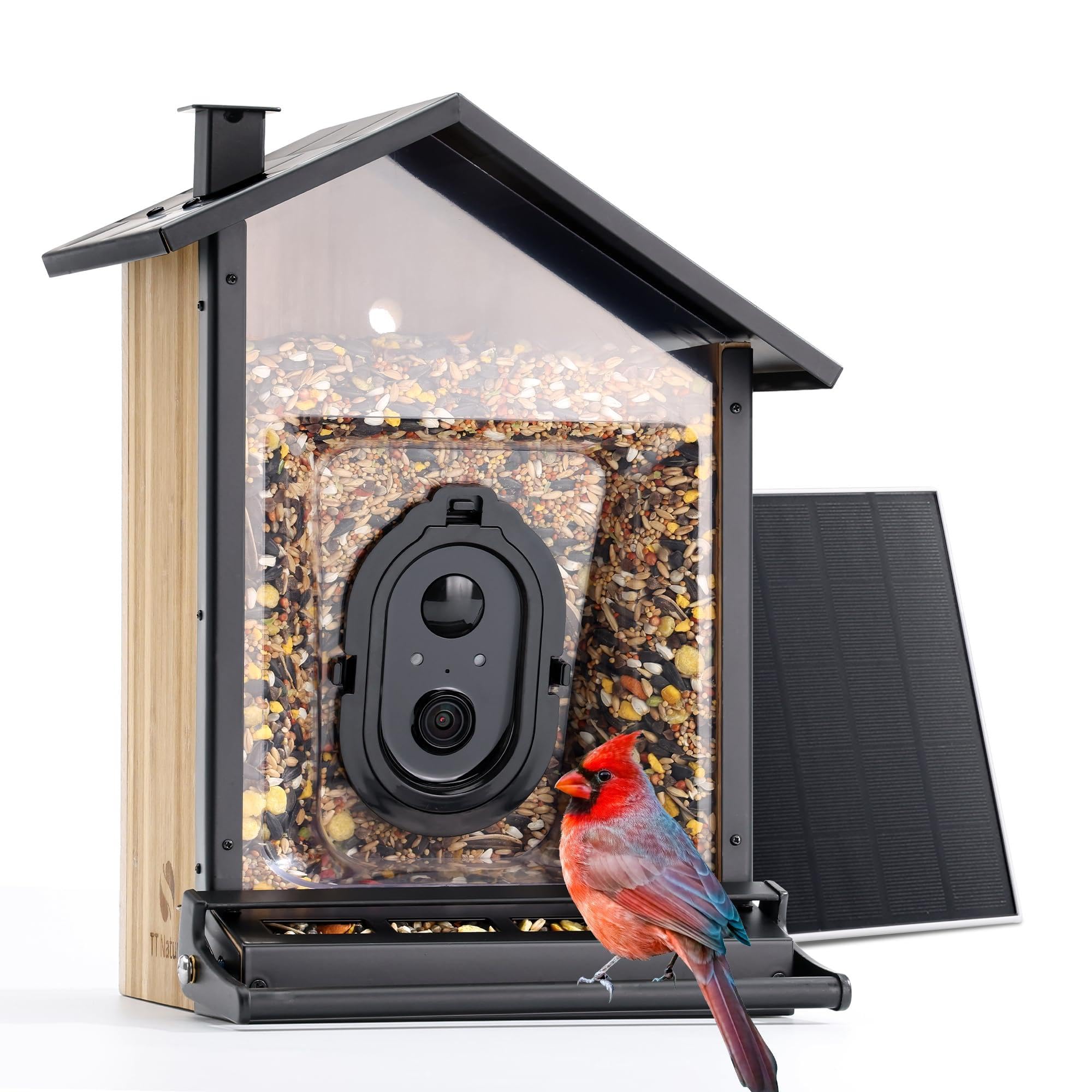 TT Nature bamboo feeder front view showing elegant design and curb appeal