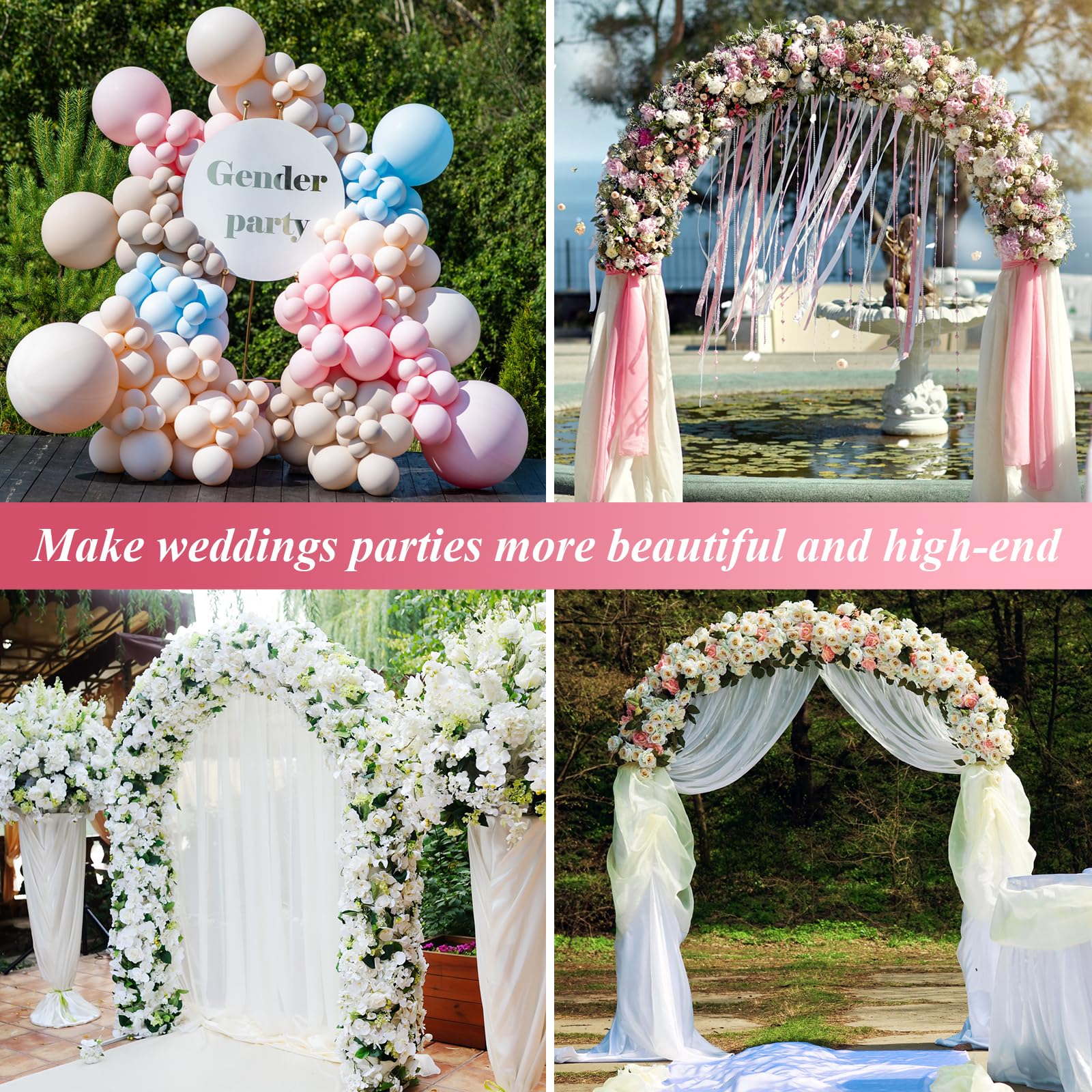 Ttootle event decoration wedding arch displaying decorative versatility and stability