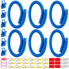 Tuanse front packaging kit showing six blue hoses and included clamps for fast replacement