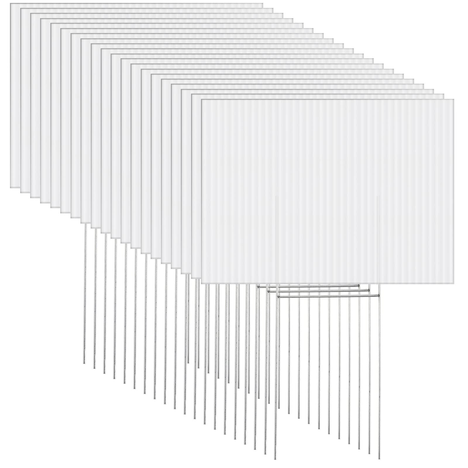 Tuanse front packaging showing 20 blank yard signs and stakes for value and convenience