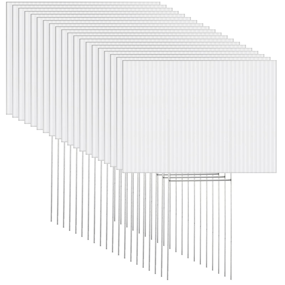 Tuanse front packaging showing 20 blank yard signs and stakes for value and convenience