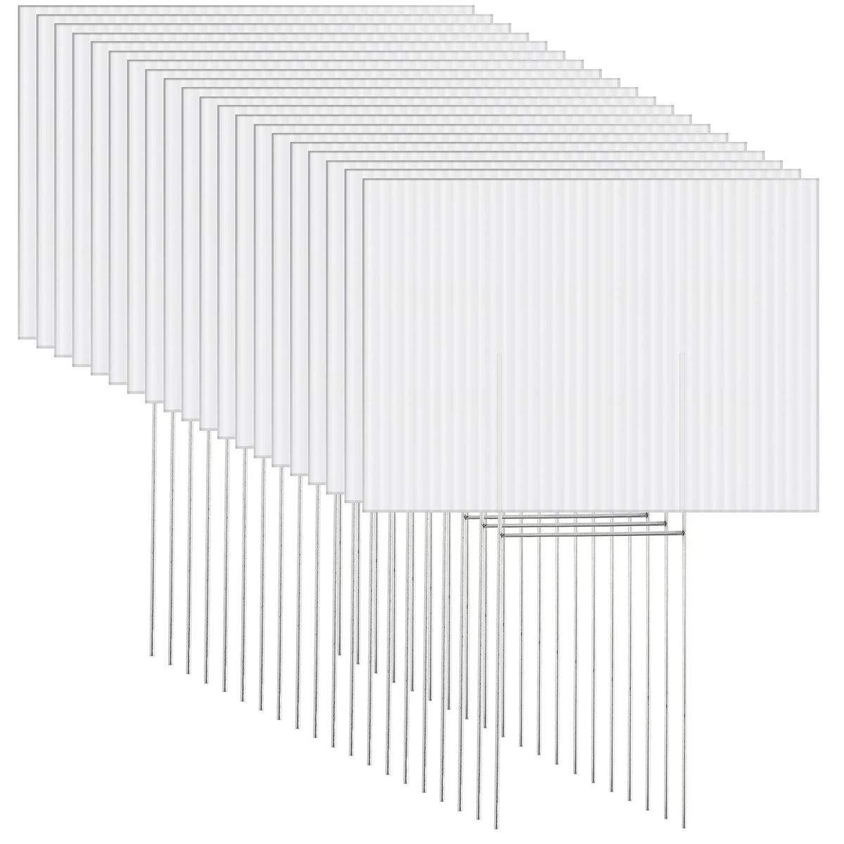 Tuanse front packaging showing 20 blank yard signs and stakes for value and convenience