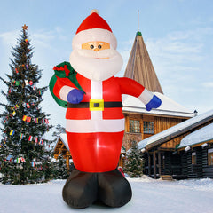TUANZIHOME 12FT Santa front view on lawn, high-impact holiday focal point