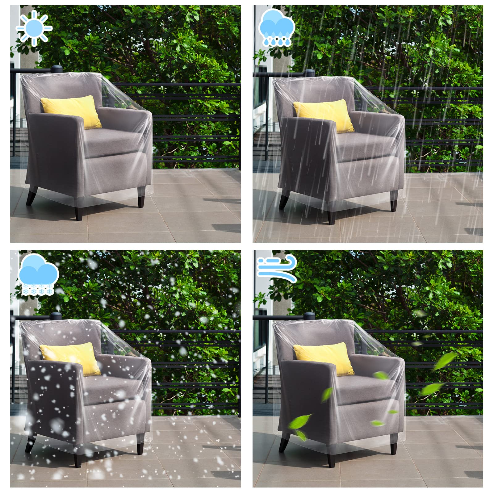 Tudomro covered patio chair demonstrating outdoor weatherproof protection
