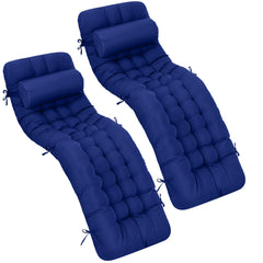 Tudomro front view of navy chaise cushion showing neat fit and comfort