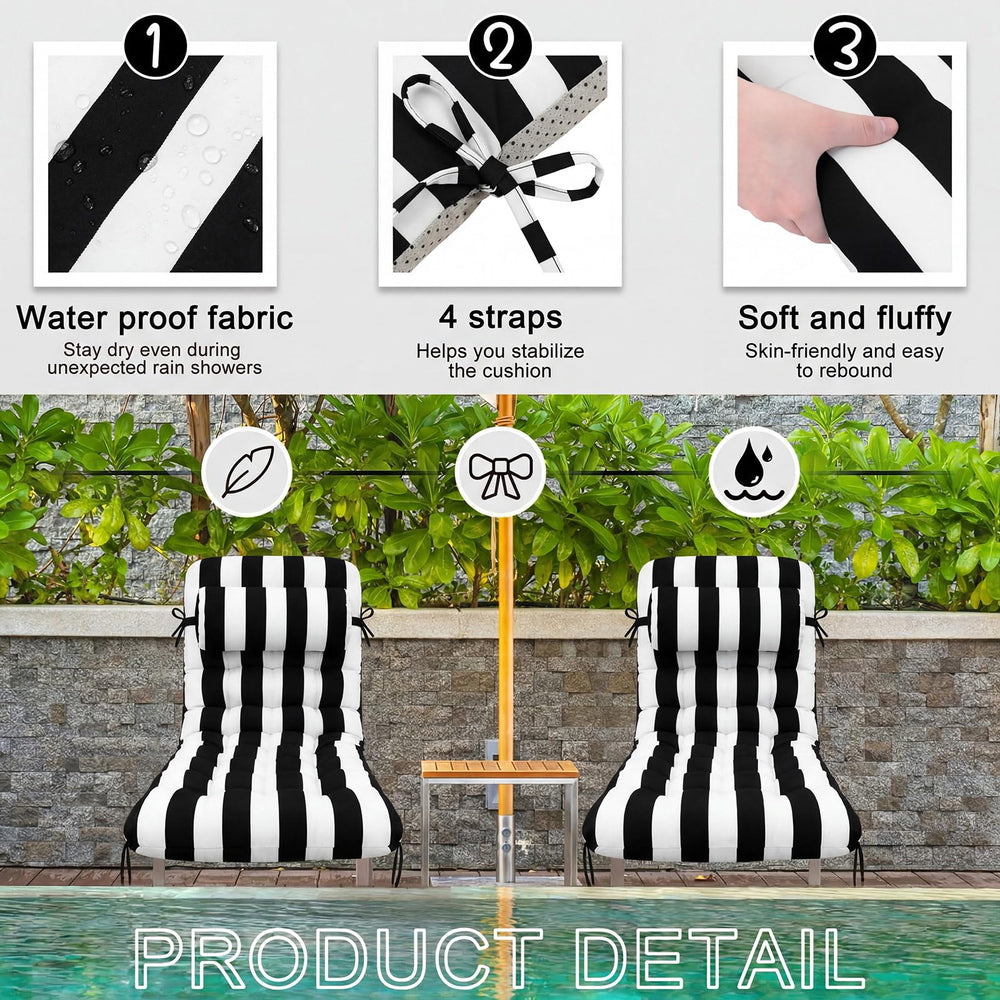 Tudomro cushion on patio chaise in sunlight showing weather-resistant finish