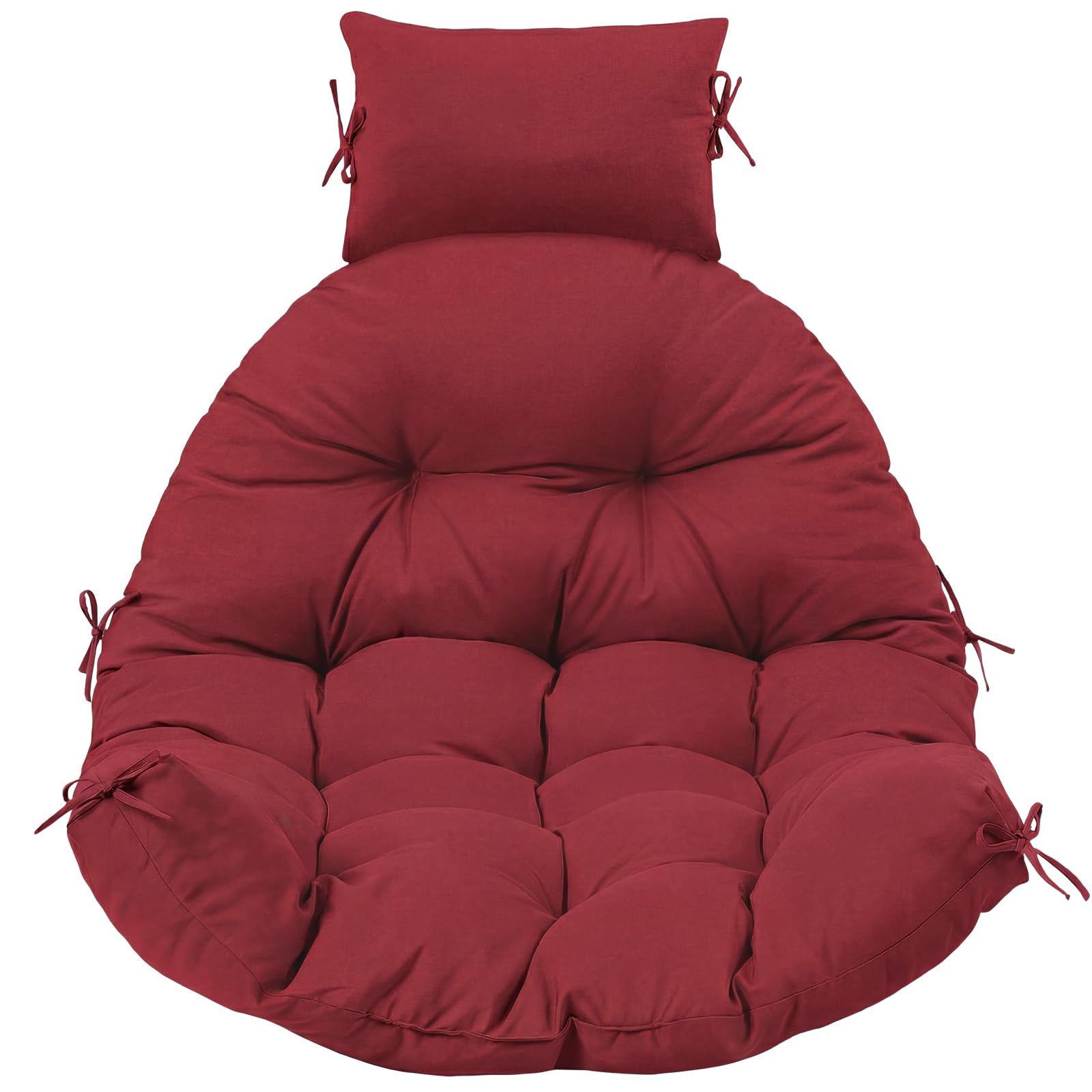 Tudomro front view of brick red cushion showing inviting thickness and finish