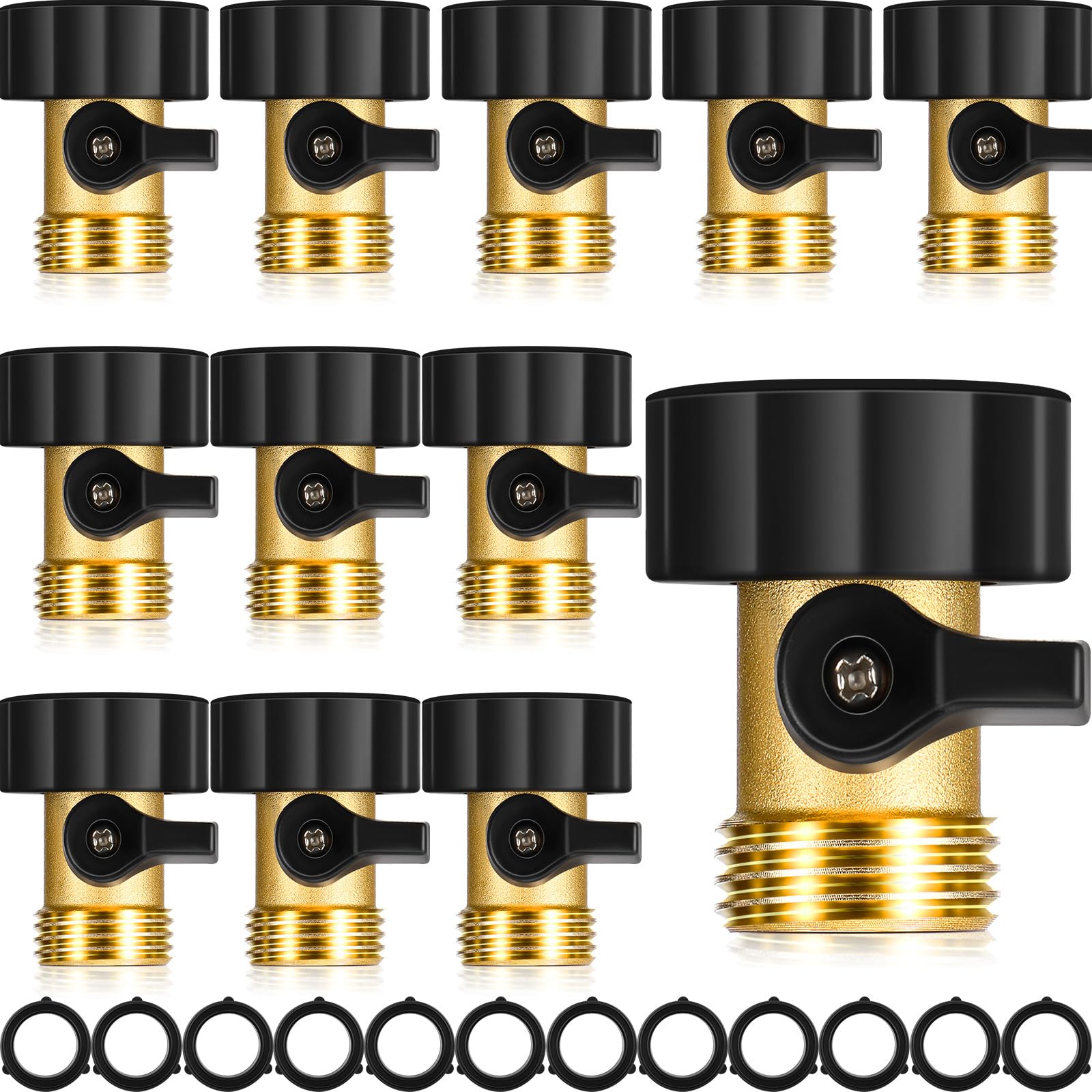 Tudomro front packaging showing ten brass shut off valves for quick identification and reliability