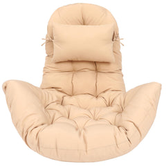 Tudomro front view beige egg chair cushion showing tailored fit and comfort