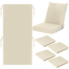 Tudomro front view beige high-back cover showing full coverage and neat fit