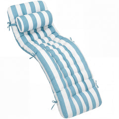 Tudomro front view of blue white stripe cushion showing full coverage and comfort