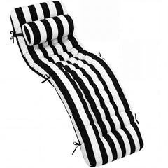 Tudomro front view of chaise cushion showing full stripe design and comfort