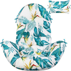 Tudomro front view of cushion showing green leaves print and improved comfort
