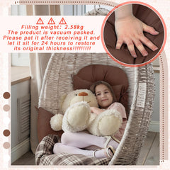 Tudomro fitted in a hanging egg chair demonstrating improved comfort