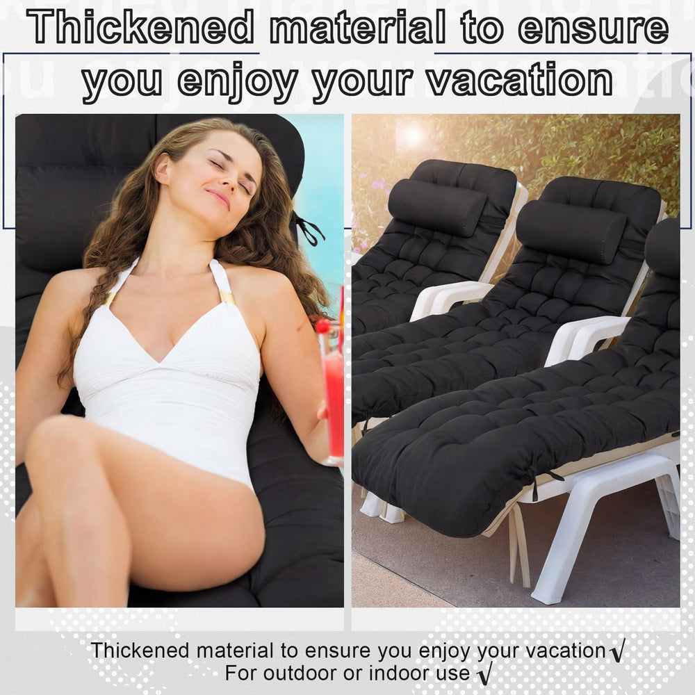 Tudomro chaise cushion in use poolside demonstrating water resistance and lounging benefit
