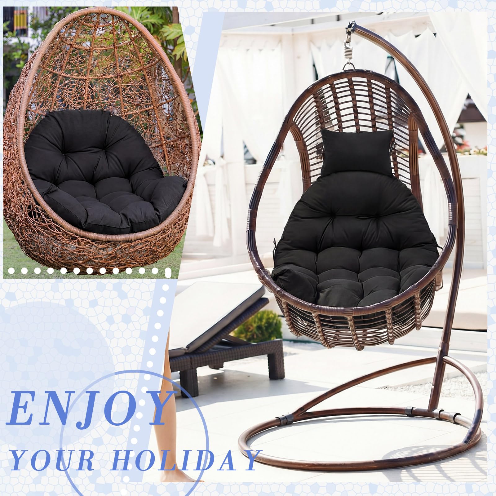 Tudomro cushion in patio setting offering stylish outdoor relaxation