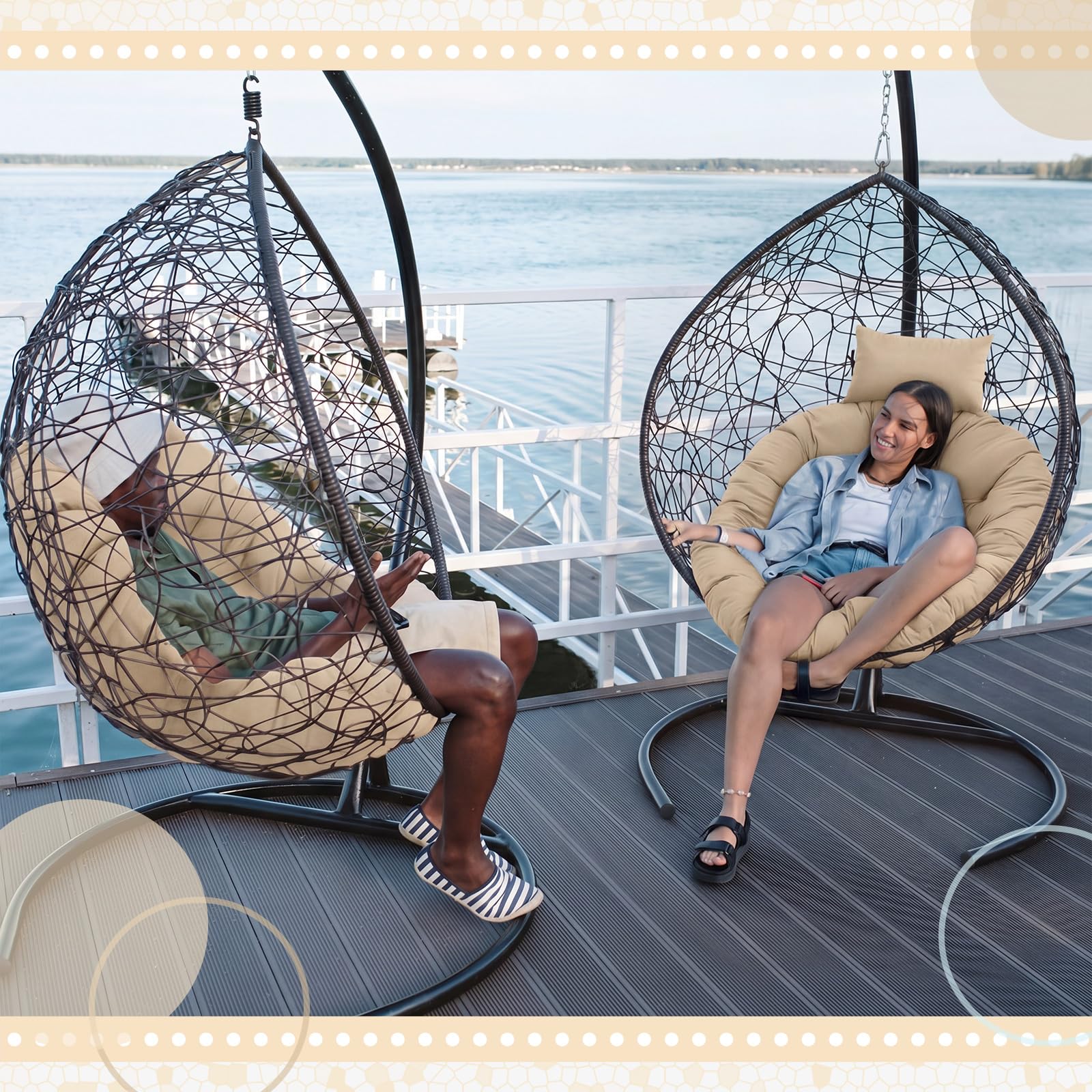 Tudomro lifestyle scene on porch showing durable, breathable seating