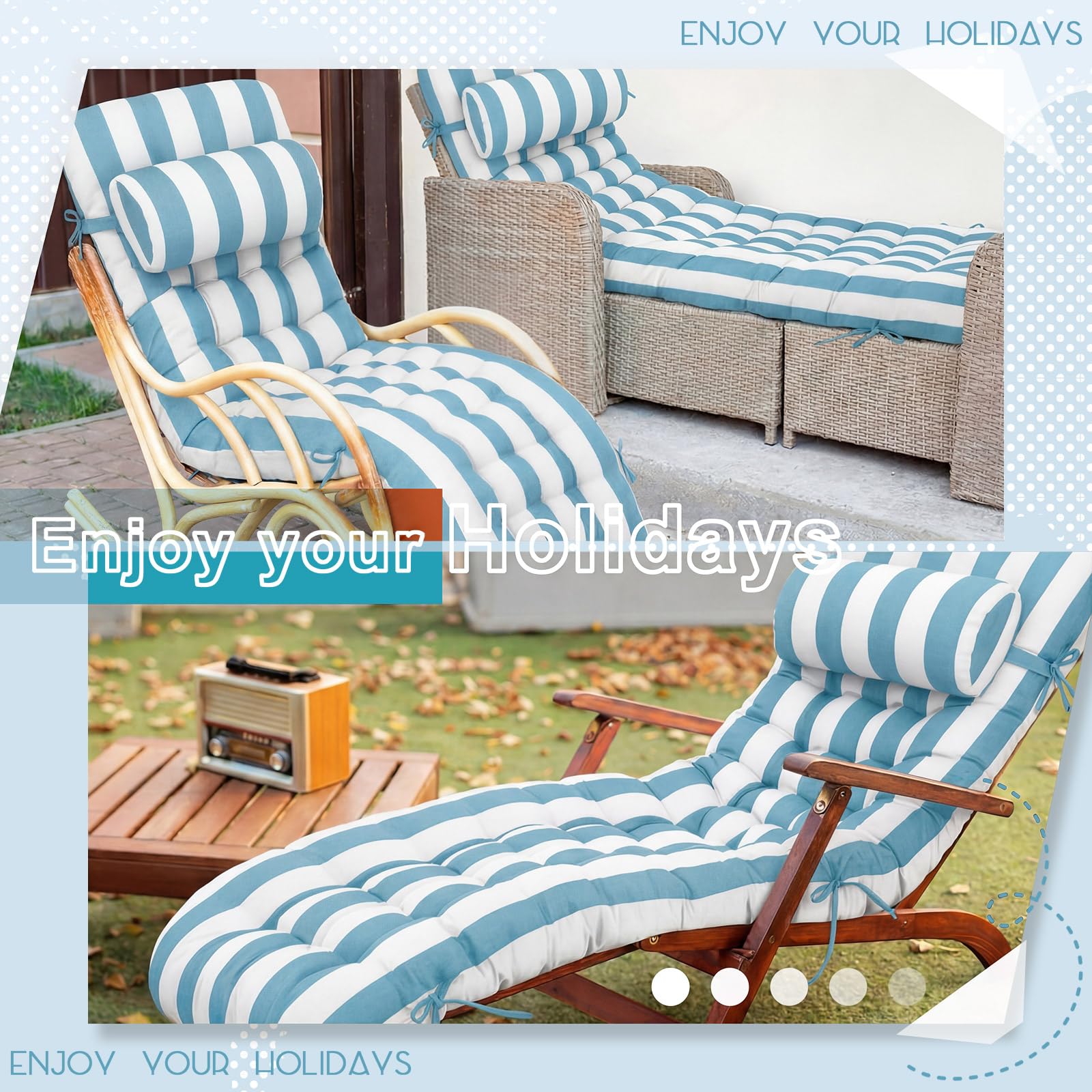 Tudomro cushion on pool chaise lifestyle scene offering stylish sun-ready seating